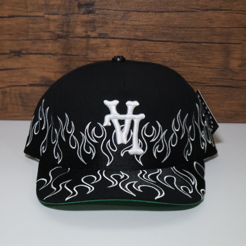 Kill The Hype Tonal Bones LA Flames Snapback Black SnapBack Hat NEW